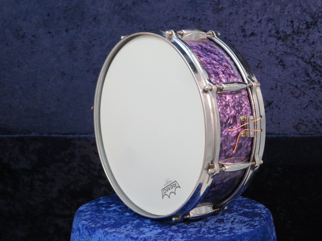 Walberg & Auge Perfection 5 x 14 Purple Diamond Pearl Wood Snare Drum 1960 Serial #9-60