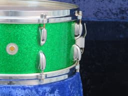 Walberg and Auge Perfection 6.5 x 15 Green Sparkle Wood Snare Drum 1964 Serial #9-64 Walberg and Auge Perfection 6.5 x 15 Green Sparkle Wood Snare Drum 1964 Serial #9-64