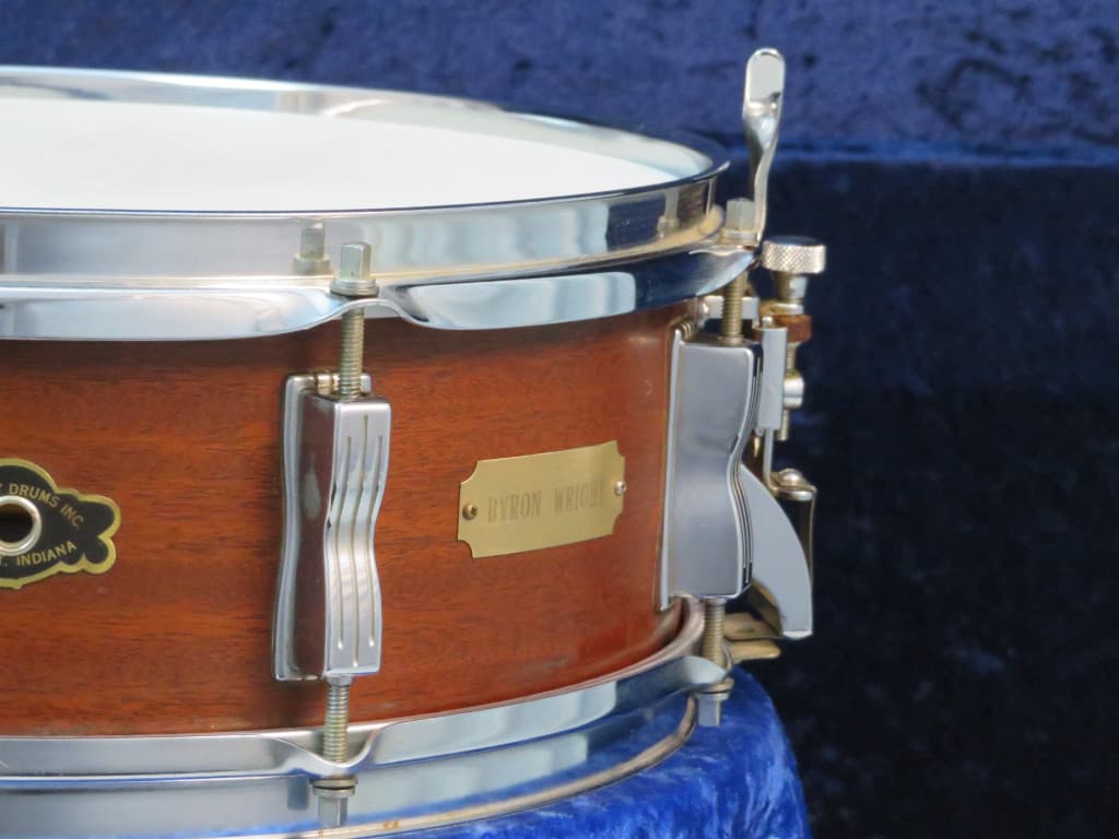 George Way 5 x 14 Mahogany Wood Snare Drum Serial #isi9296