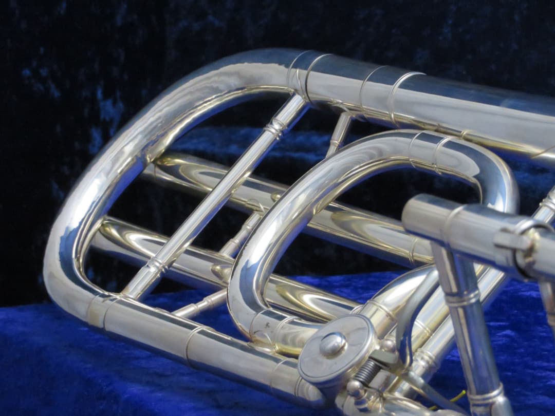 C.G. Conn 72H Artist Silver Single Rotor Bass Trombone 1962 Serial #964975