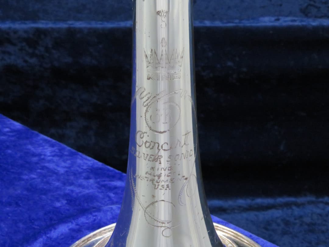 King 3B Concert Silversonic Two Tone Trombone 1970's Serial #471191