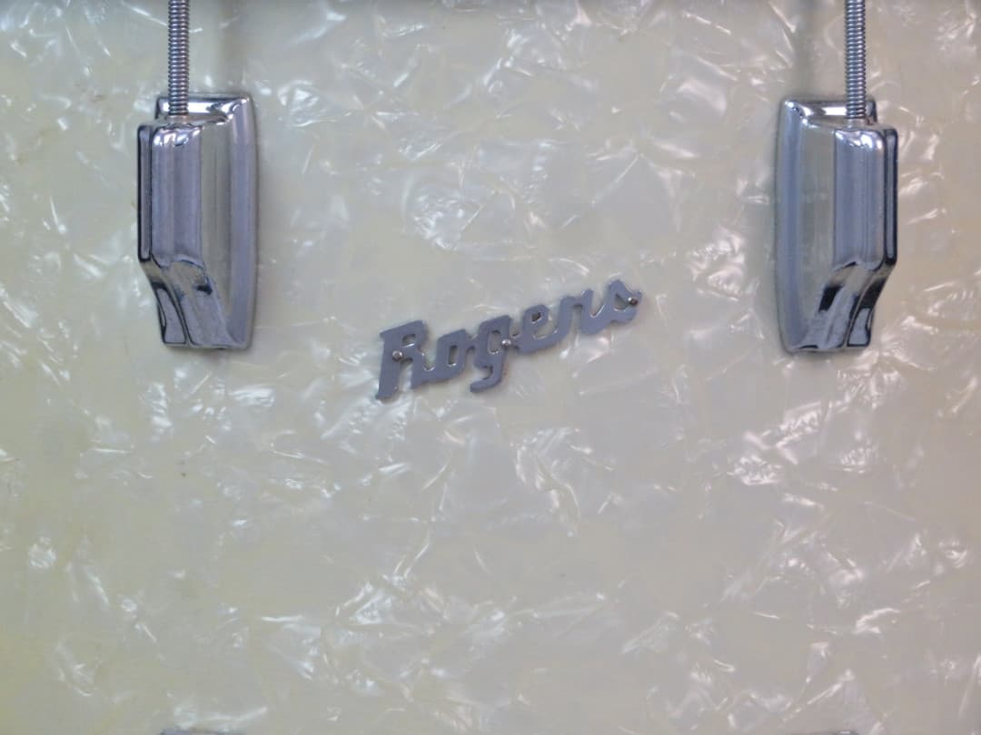 Rogers Powertone 12 x 15 White Marine Pearl Wood Tenor Drum Serial #8123