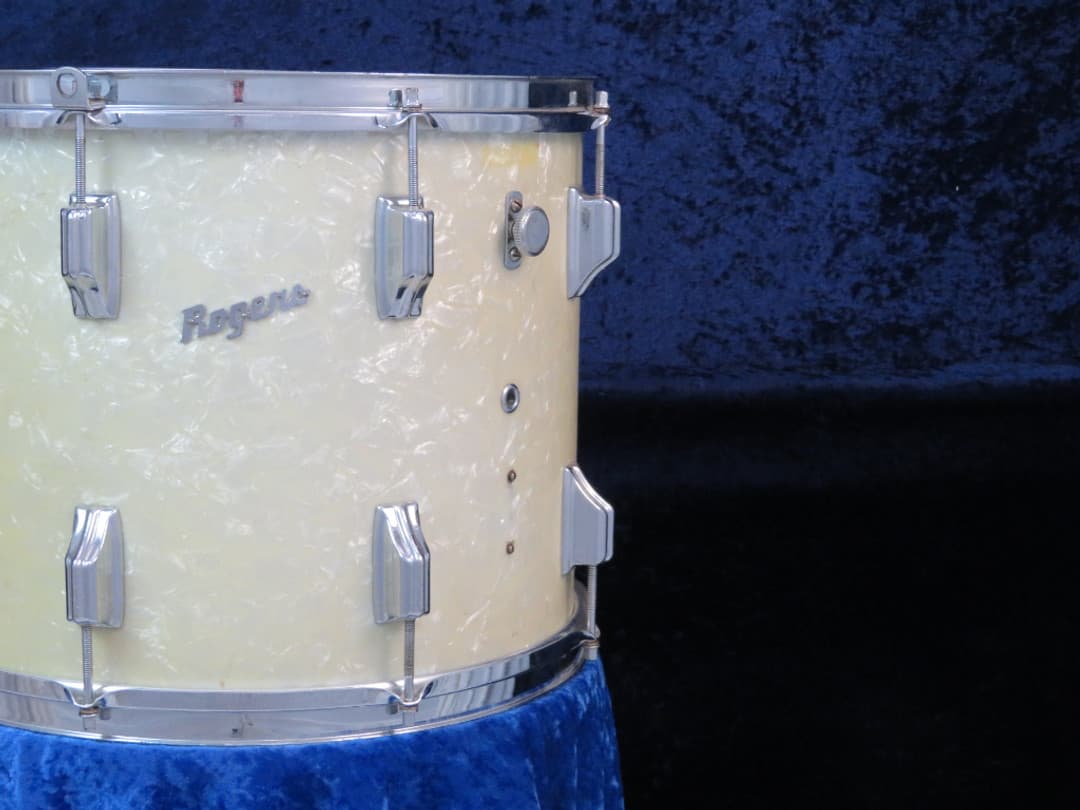 Rogers Powertone 12 x 15 White Marine Pearl Wood Tenor Drum Serial #8123