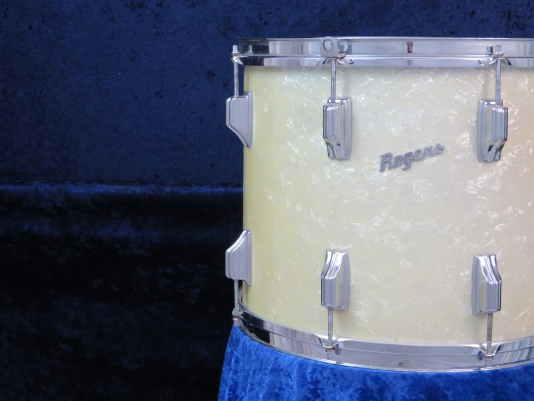 Rogers Powertone 12 x 15 White Marine Pearl Wood Tenor Drum Serial #8123