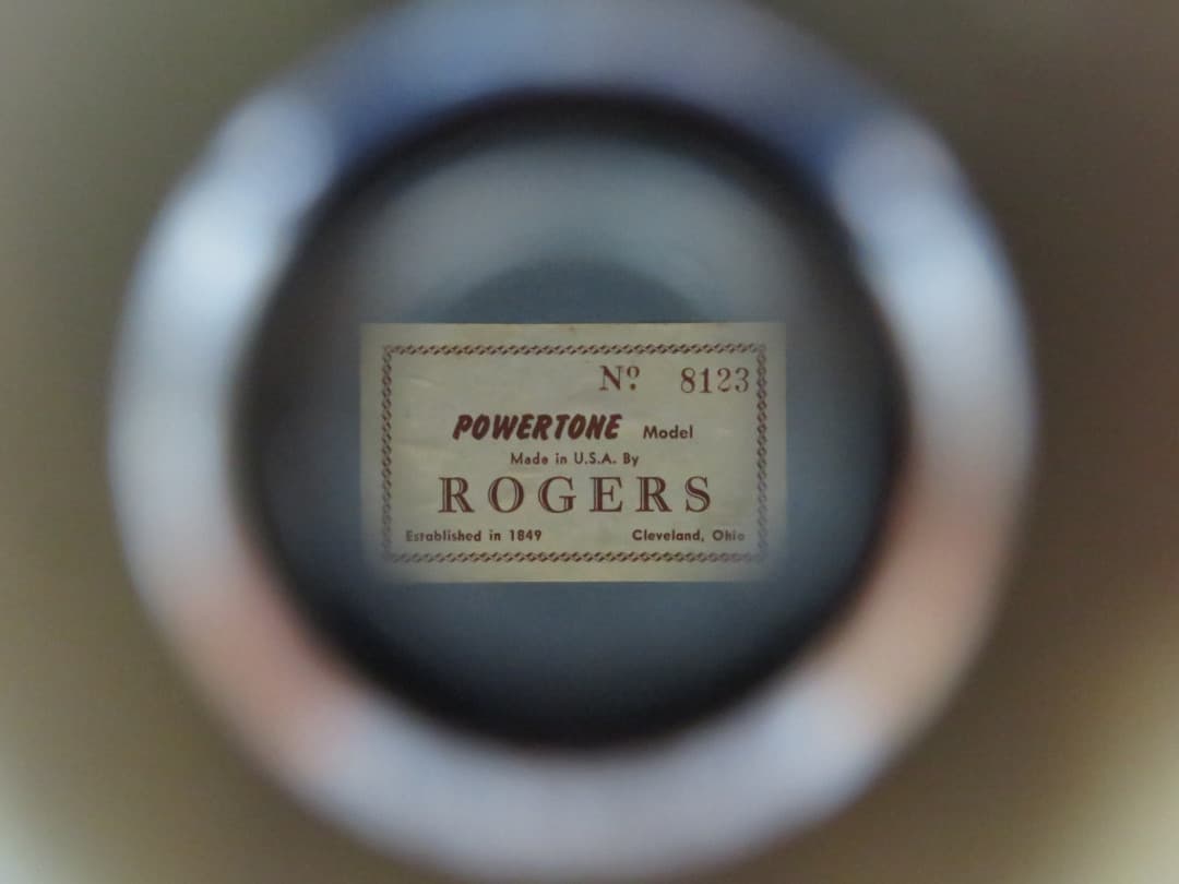 Rogers Powertone 12 x 15 White Marine Pearl Wood Tenor Drum Serial #8123