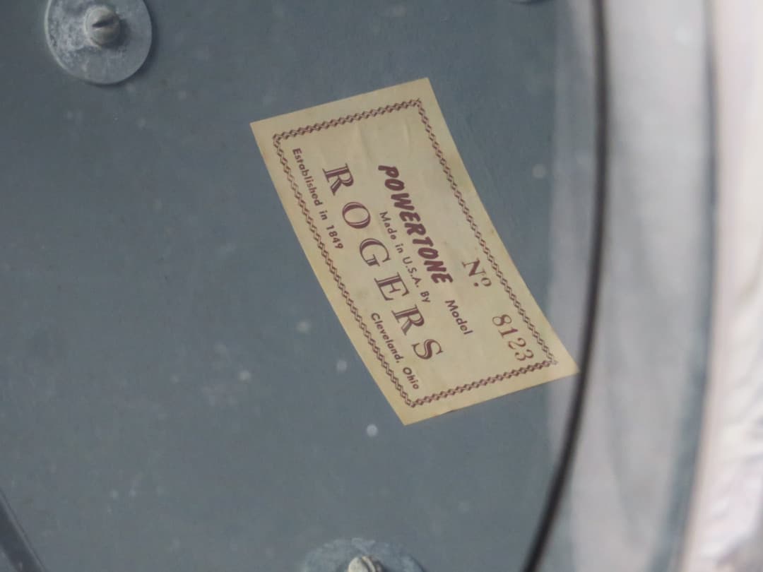 Rogers Powertone 12 x 15 White Marine Pearl Wood Tenor Drum Serial #8123