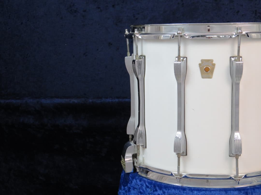 Ludwig 12 x 14 White Frost Wood Marching Snare Drum Serial #3285487