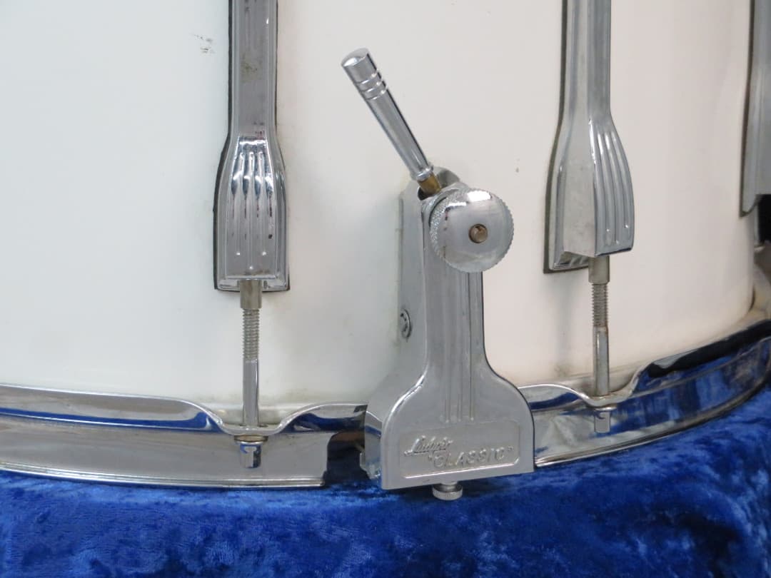 Ludwig 12 x 14 White Frost Wood Marching Snare Drum Serial #3285487