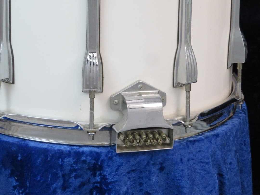 Ludwig 12 x 14 White Frost Wood Marching Snare Drum Serial #3285487