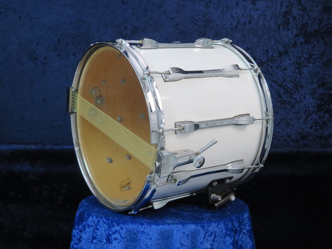 Ludwig 12 x 14 White Frost Wood Marching Snare Drum Serial #3285487