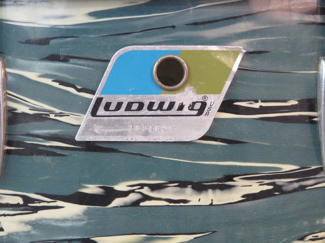 Ludwig Set of 3 14" 16" 18" Oyster Blue Pearl Wood Tri/ Concert Toms 1960's Serial #1051821