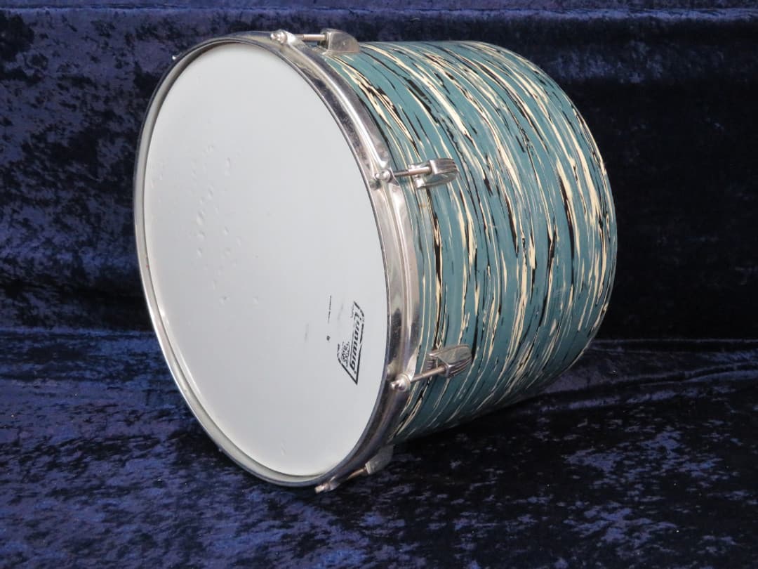 Ludwig Set of 3 14" 16" 18" Oyster Blue Pearl Wood Tri/ Concert Toms 1960's Serial #1051821