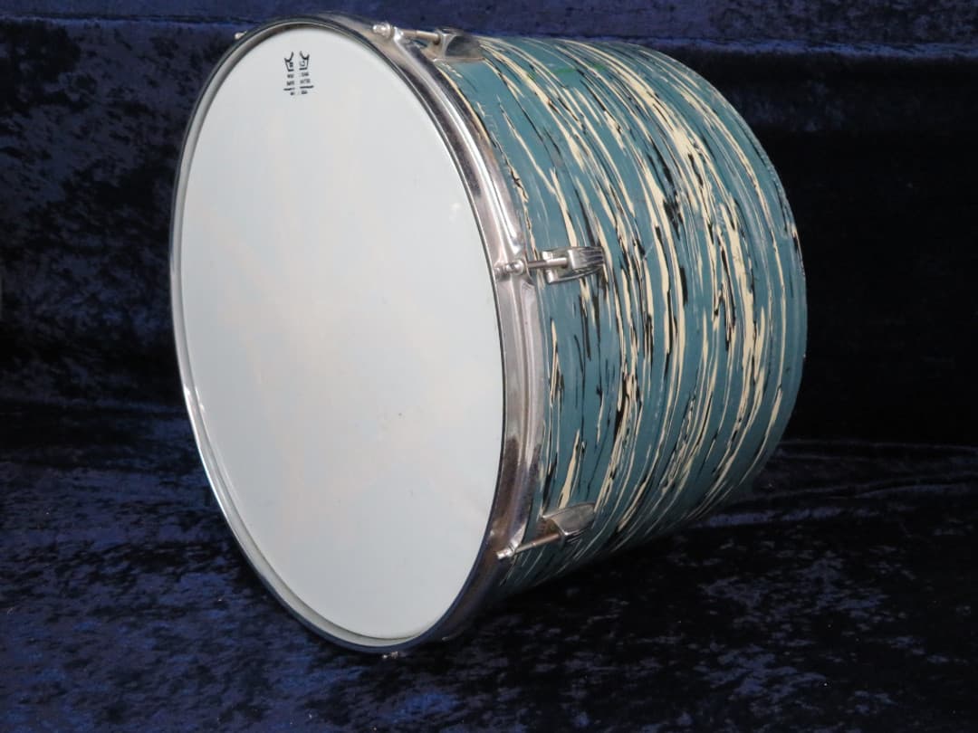 Ludwig Set of 3 14" 16" 18" Oyster Blue Pearl Wood Tri/ Concert Toms 1960's Serial #1051821