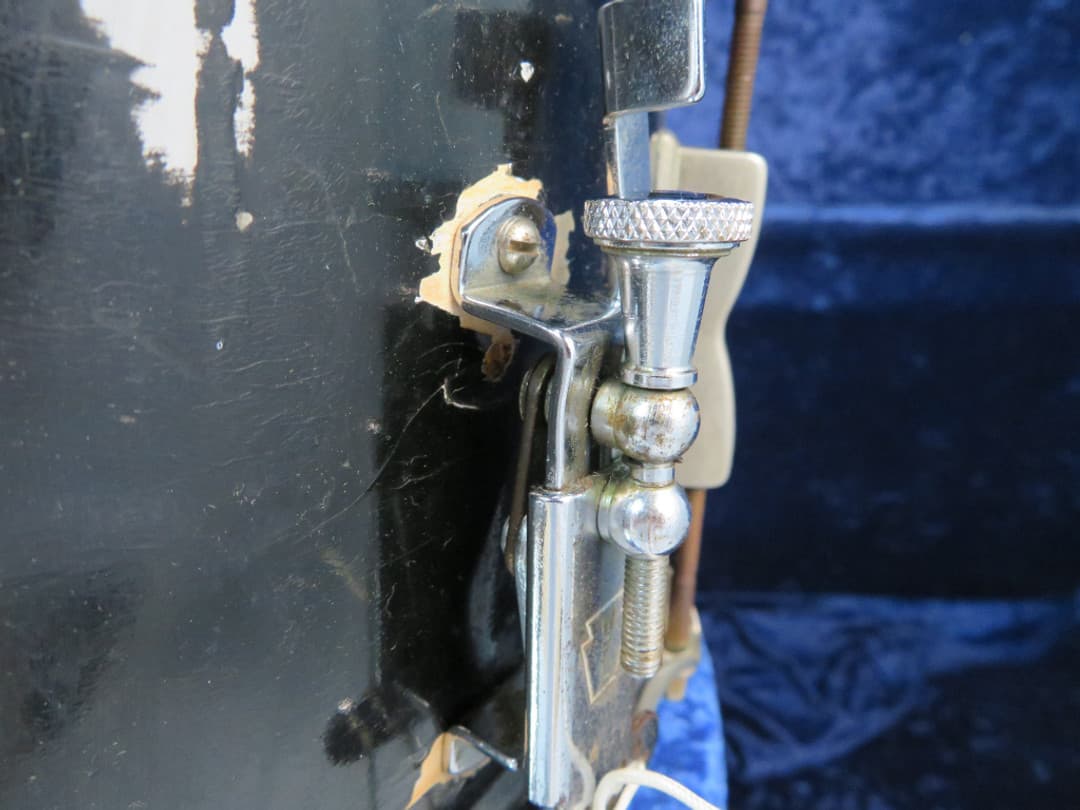 WFL 6.5 x 14 Black Lacquer Wood Snare Drum Serial #isi9320