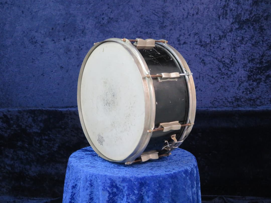 WFL 6.5 x 14 Black Lacquer Wood Snare Drum Serial #isi9320