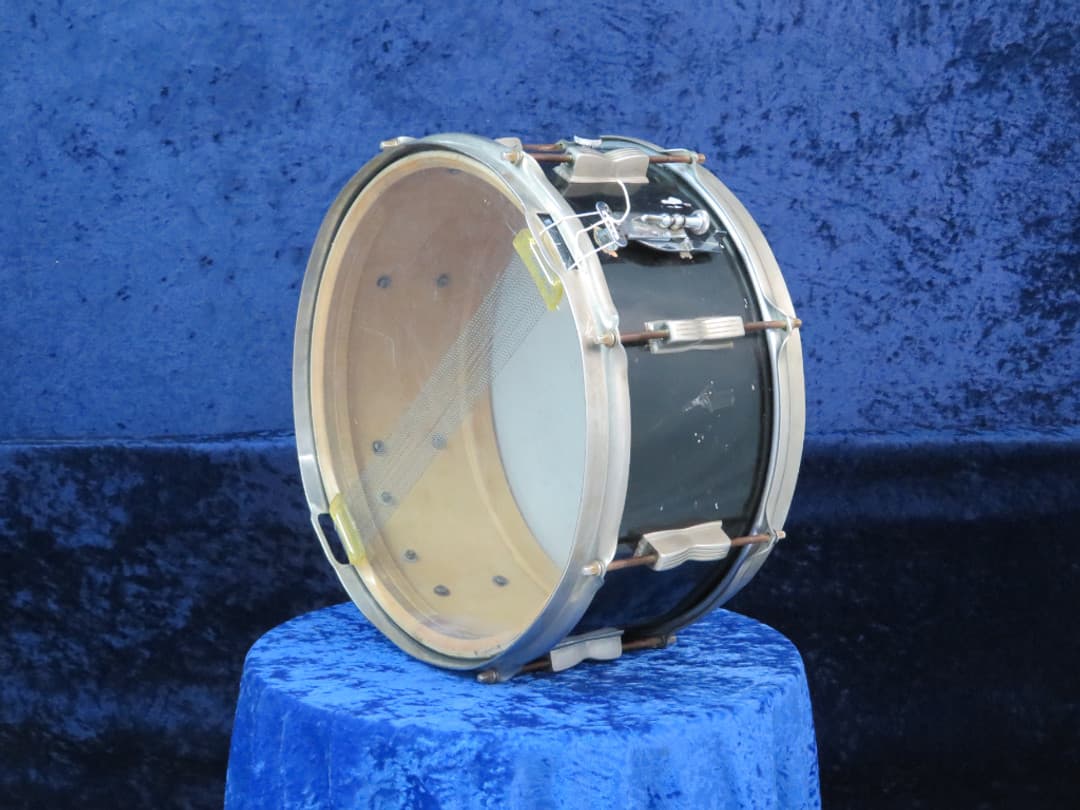 WFL 6.5 x 14 Black Lacquer Wood Snare Drum Serial #isi9320