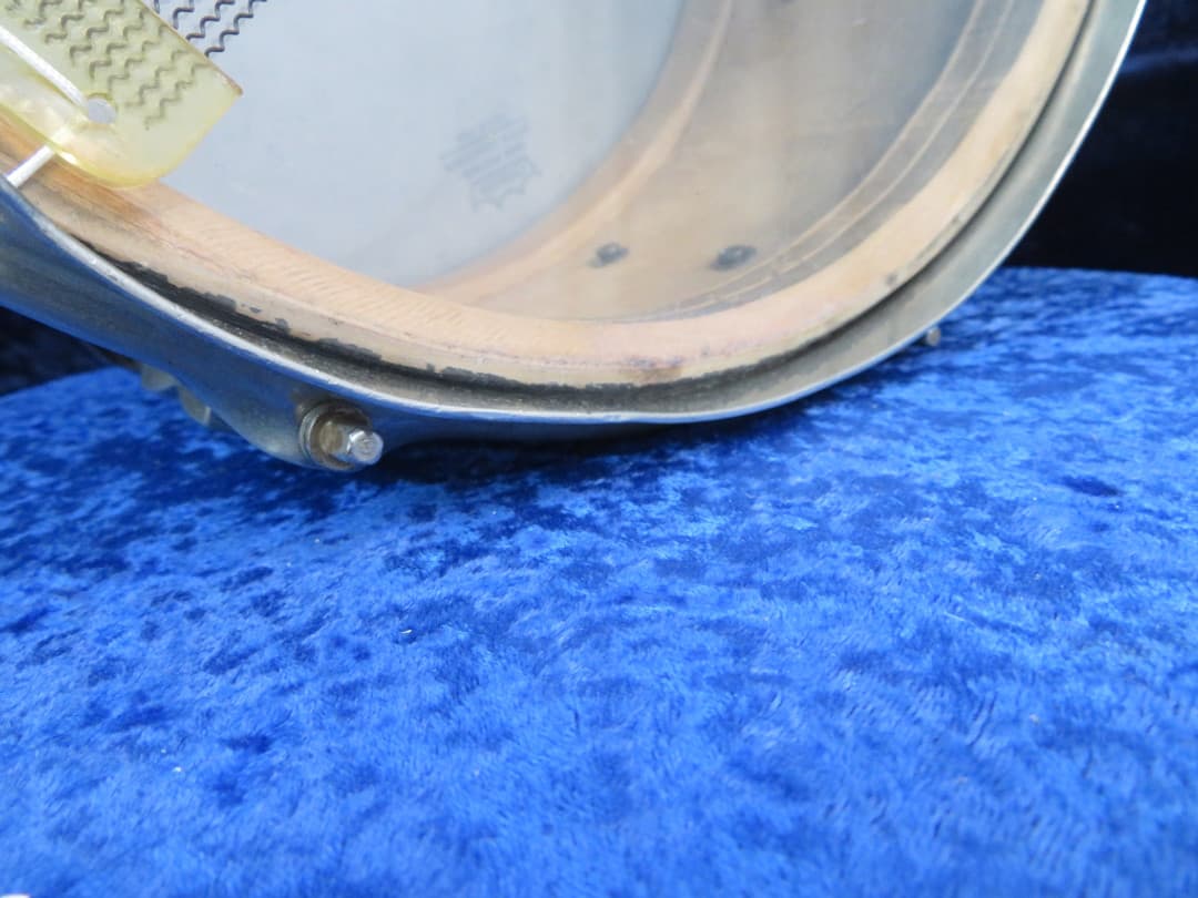 WFL 6.5 x 14 Black Lacquer Wood Snare Drum Serial #isi9320