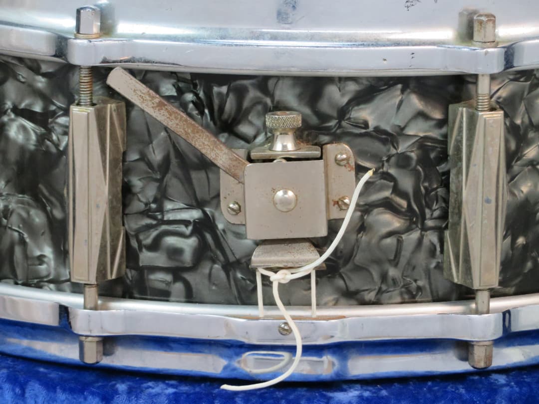 Walberg and Auge 5 x 14 Black Diamond Wood Snare Drum 1950's Serial #isi9322