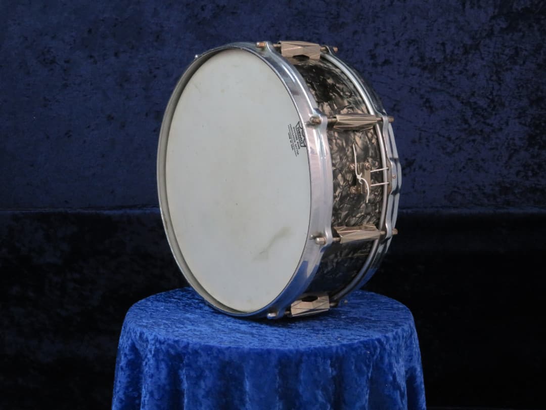 Walberg and Auge 5 x 14 Black Diamond Wood Snare Drum 1950's Serial #isi9322