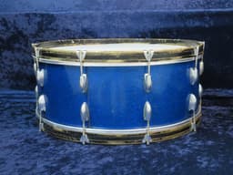 Walberg and Auge Perfection 10 x 26 Sparkling Blue Pearl Wood Bass Drum 1968 Serial #RGB9-68 Walberg and Auge Perfection 10 x 26 Sparkling Blue Pearl Wood Bass Drum 1968 Serial #RGB9-68