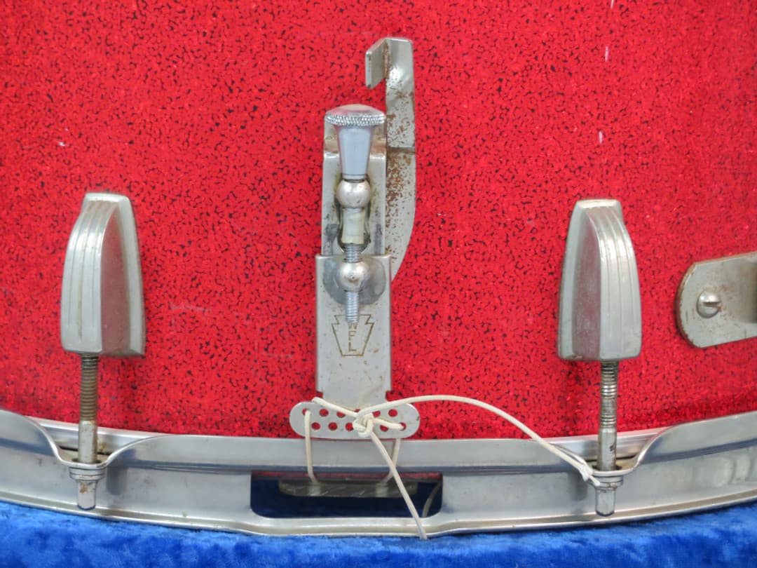 Ludwig Buddy Rich Era 10 x 14 Sparkling Red Pearl Wood Marching Snare Drum 1960 Serial #isi9367