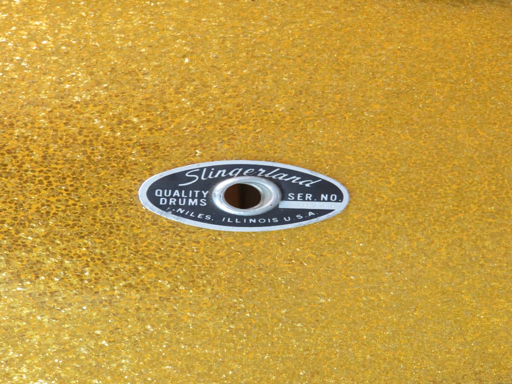 Slingerland Pair of 10 x 26 Sparkling Orange Pearl Wood Bass Drums Serial #246944 and Serial #253875