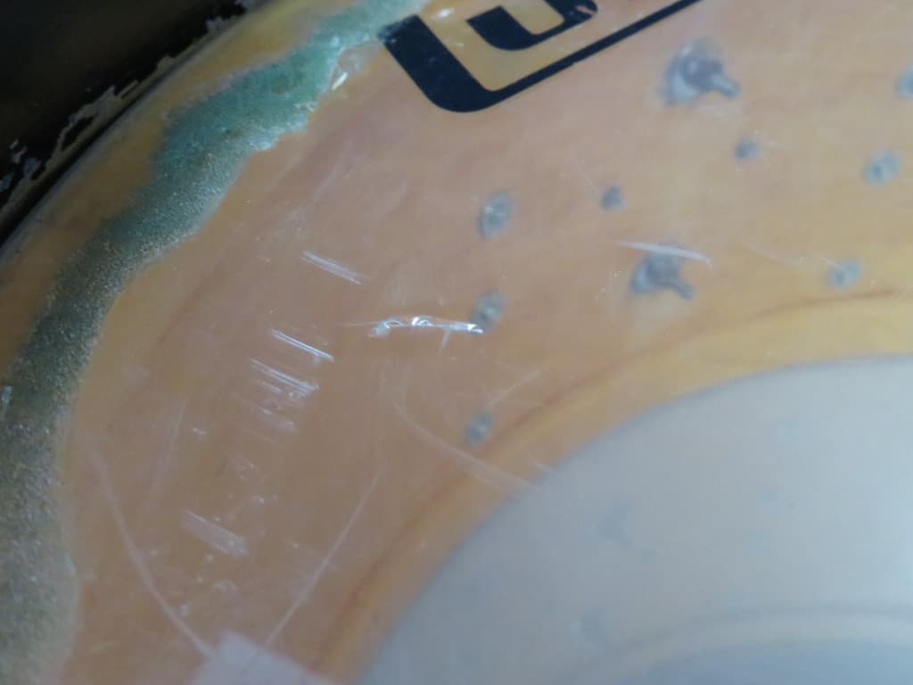 Slingerland Pair of 10 x 26 Sparkling Orange Pearl Wood Bass Drums Serial #246944 and Serial #253875