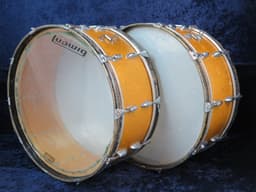 Slingerland Pair of 10 x 26 Sparkling Orange Pearl Wood Bass Drums Serial #246944 and Serial #253875 Slingerland Pair of 10 x 26 Sparkling Orange Pearl Wood Bass Drums Serial #246944 and Serial #253875