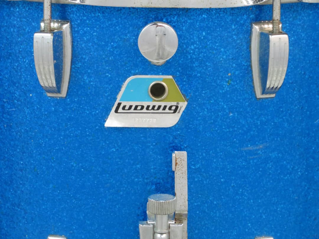 Ludwig Kick 10 x 14 Sparkling Blue Pearl Wood Marching Snare Drum Serial #1237736