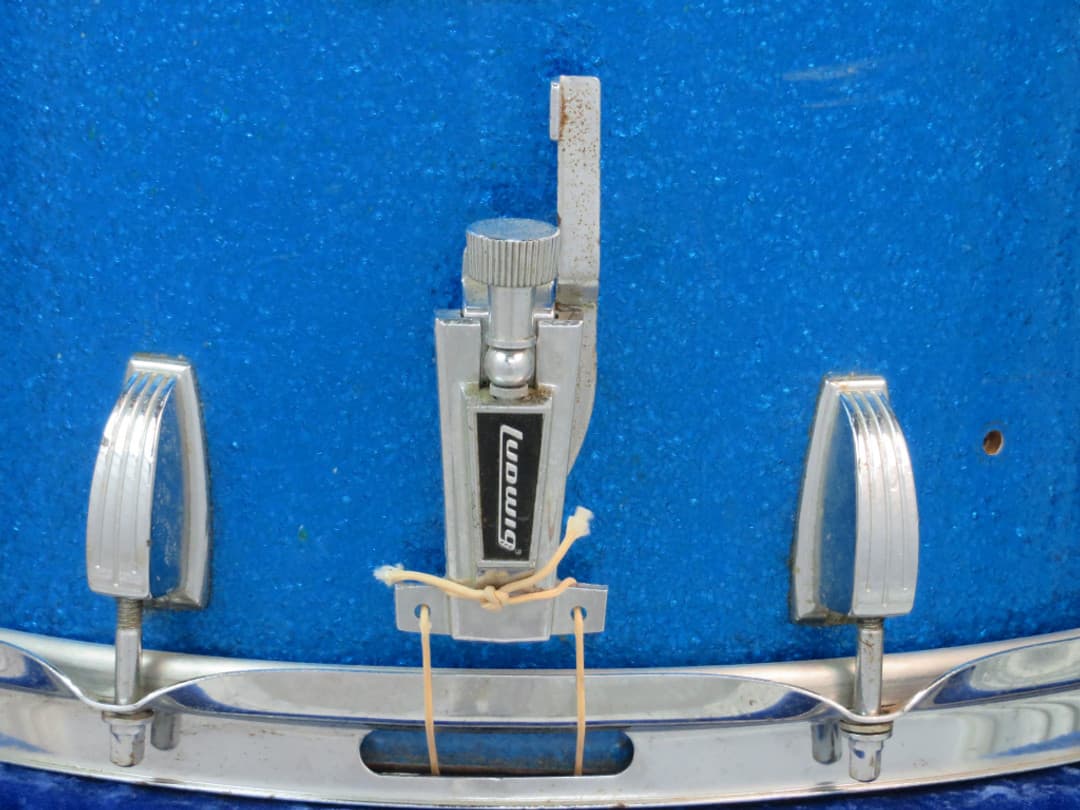 Ludwig Kick 10 x 14 Sparkling Blue Pearl Wood Marching Snare Drum Serial #1237736
