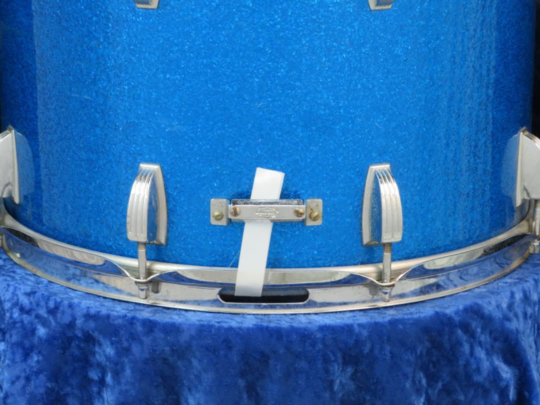 Ludwig Kick 10 x 14 Sparkling Blue Pearl Wood Marching Snare Drum Serial #1237736