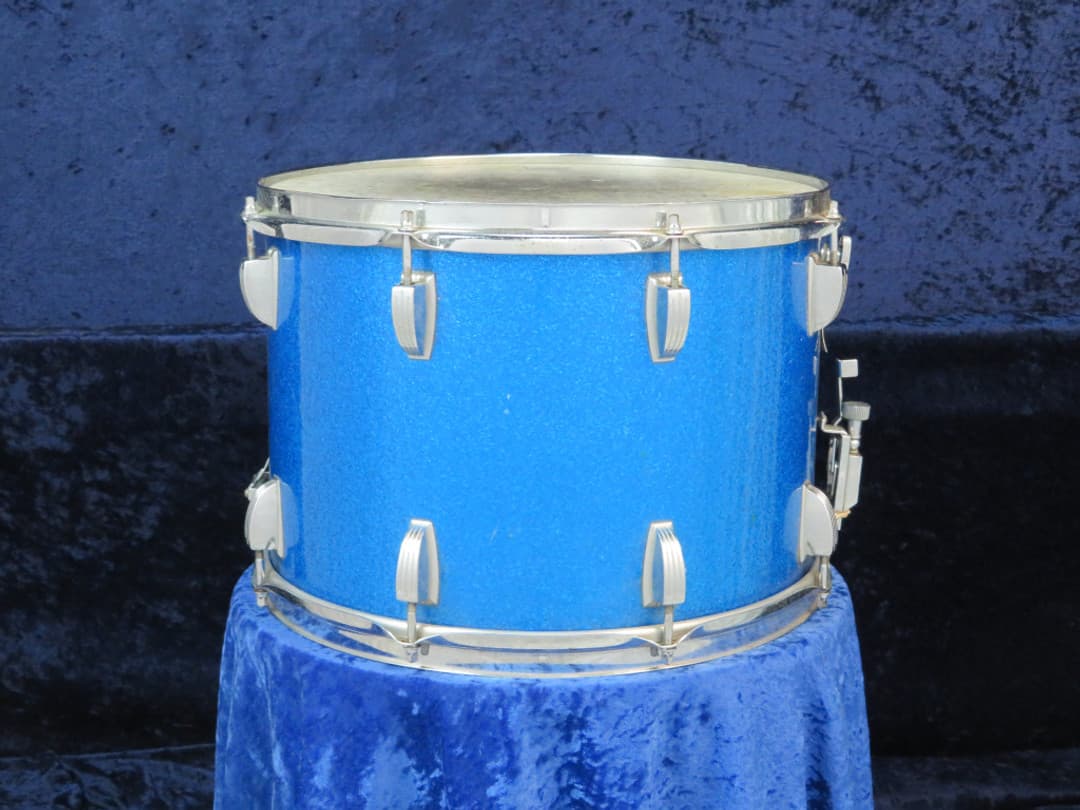 Ludwig Kick 10 x 14 Sparkling Blue Pearl Wood Marching Snare Drum Serial #1237736