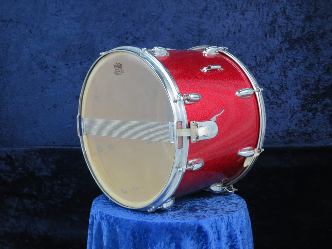Slingerland 12 x 14 Sparkling Red Pearl Wood Marching Snare Drum 70's Serial #452407