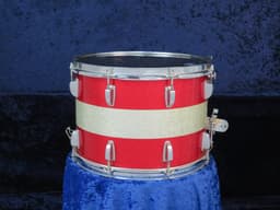Ludwig Kick 10 x 14 Sparkling Red and Silver Pearl Wood Marching Snare Drum Serial #425455 Ludwig Kick 10 x 14 Sparkling Red and Silver Pearl Wood Marching Snare Drum Serial #425455
