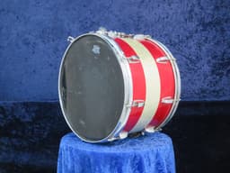 Ludwig Kick 10 x 14 Sparkling Red and Silver Pearl Wood Marching Snare Drum Serial #425455 Ludwig Kick 10 x 14 Sparkling Red and Silver Pearl Wood Marching Snare Drum Serial #425455