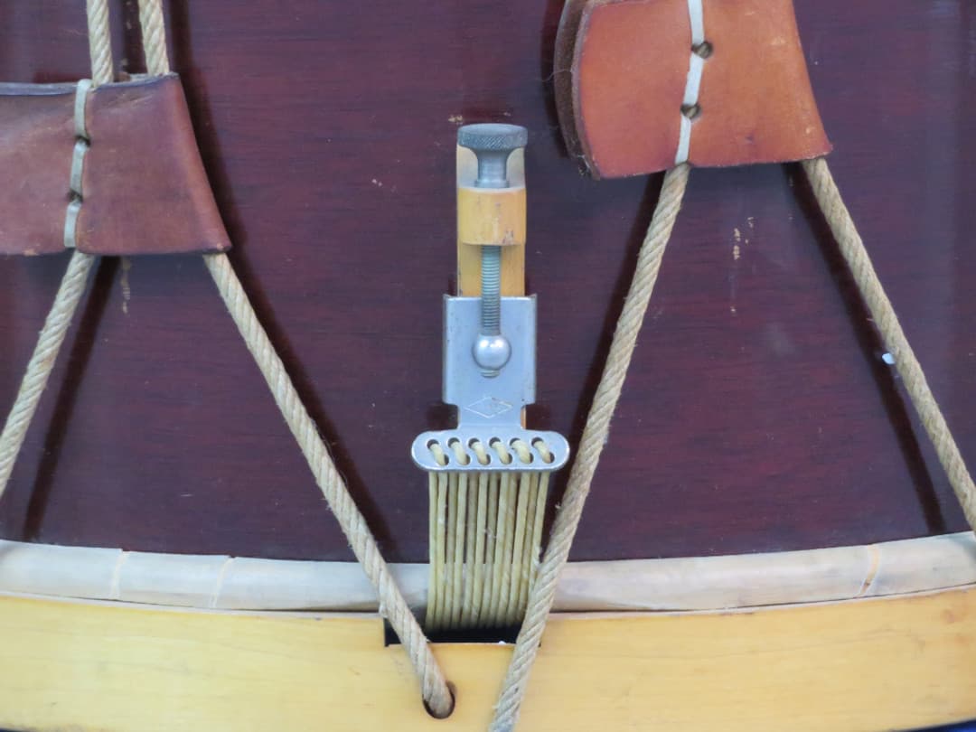 WFL Ludwig Mahogany 12 x 15 Wood Rope Pull Marching Snare Drum 1940's Serial #355