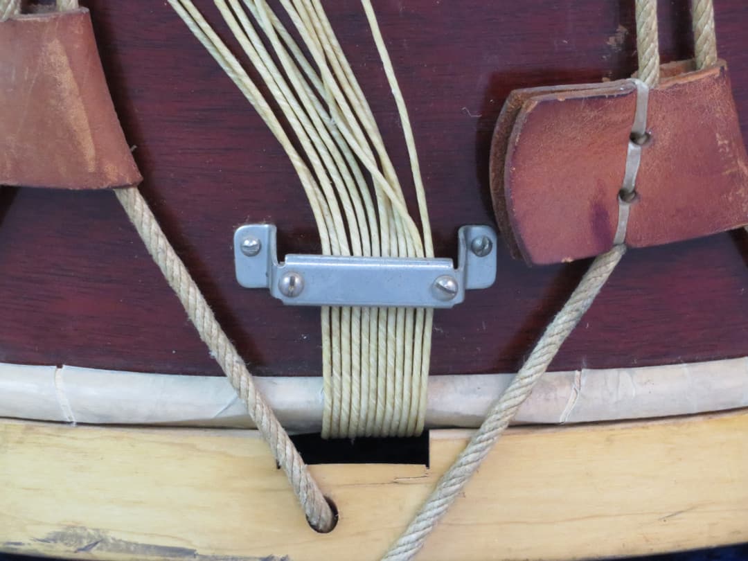 WFL Ludwig Mahogany 12 x 15 Wood Rope Pull Marching Snare Drum 1940's Serial #355