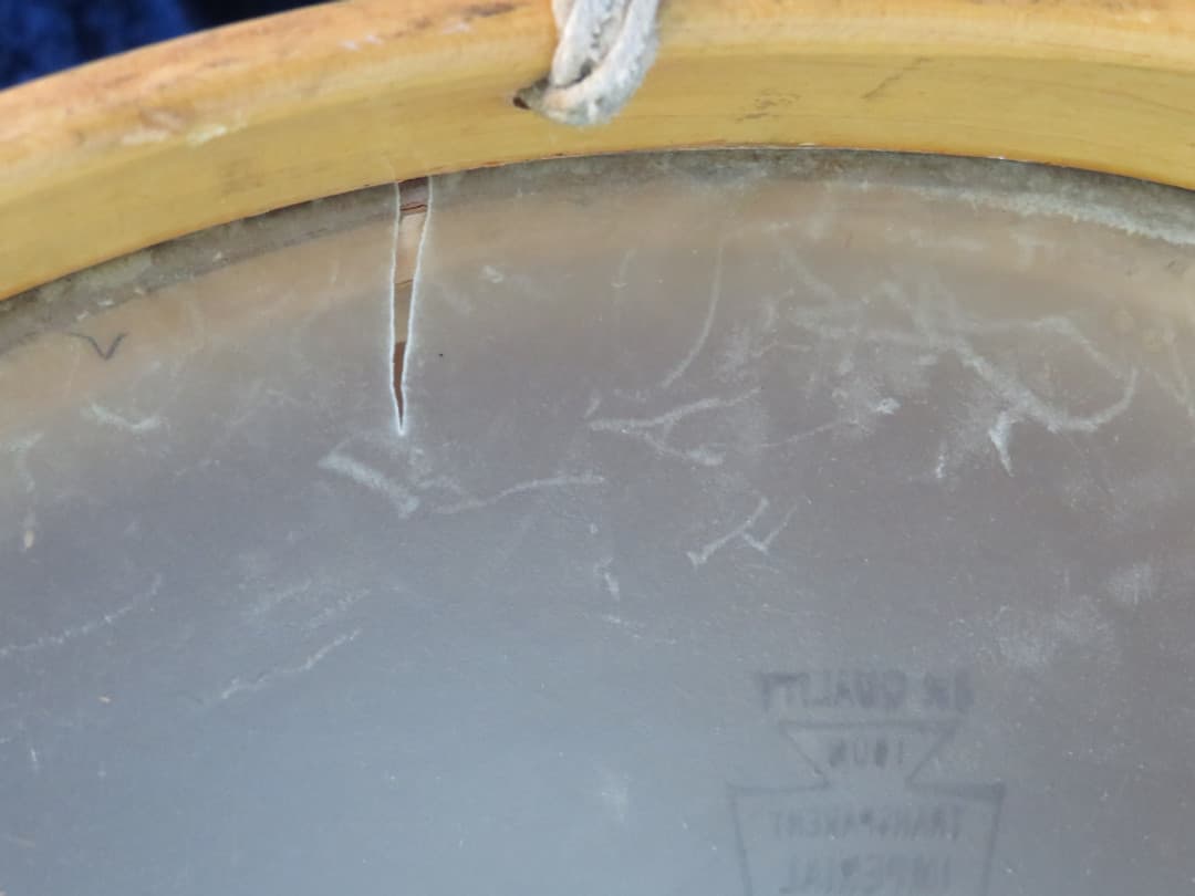 WFL Ludwig Mahogany 12 x 15 Wood Rope Pull Marching Snare Drum 1940's Serial #355