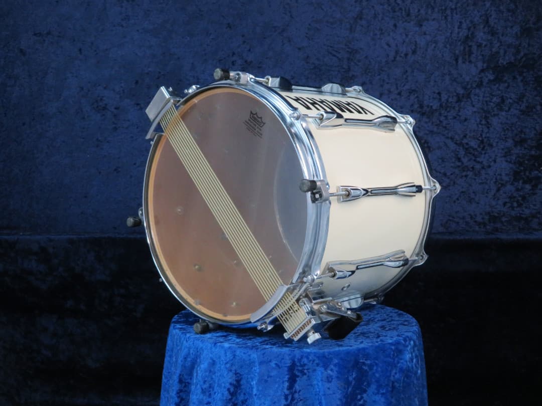 Yamaha MS7014 12 x 14 White Wood Marching Snare Drum Serial #HX-3585