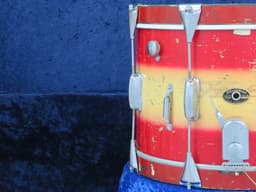 Slingerland 10 x 14 Red and Yellow Duco Wood Hoop Marching Snare Drum 1940's Serial #205987 Slingerland 10 x 14 Red and Yellow Duco Wood Hoop Marching Snare Drum 1940's Serial #205987