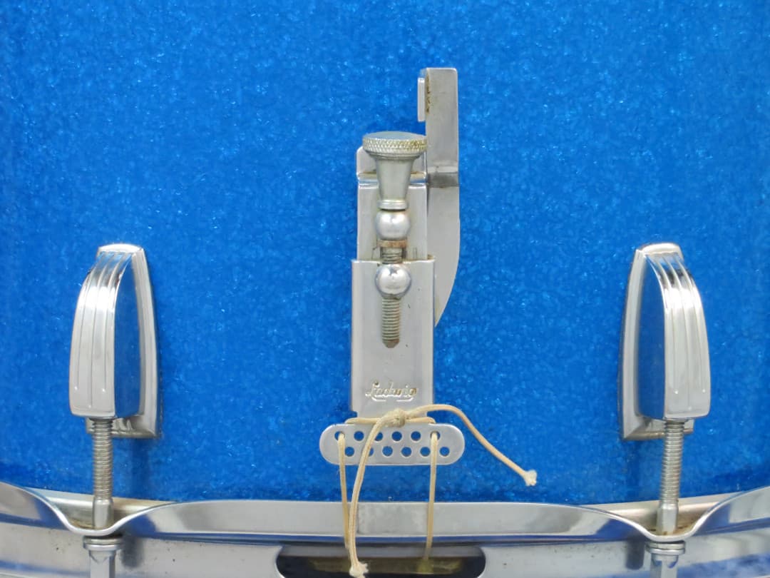 Ludwig Kick 10 x 14 Sparkling Blue Pearl Wood Marching Snare Drum Serial #657880