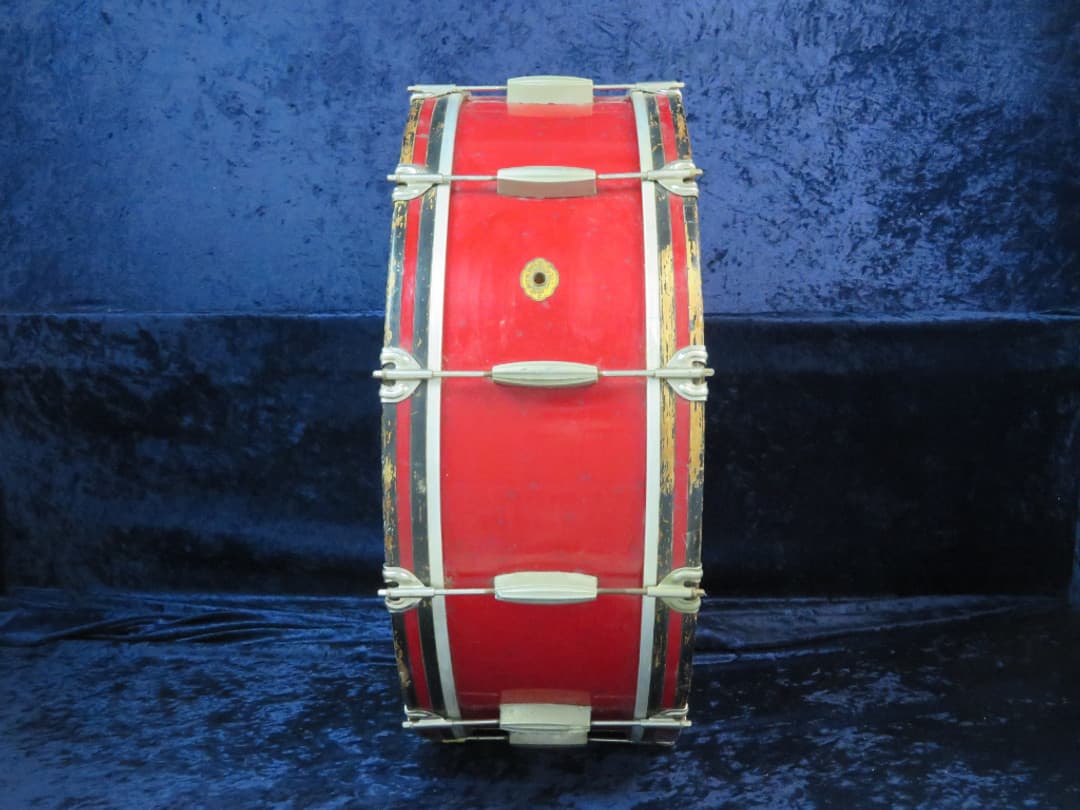 Slingerland Early " Radio King " 8.5 x 28 Sparkling Red Wood Bass Drum Serial #isi9351