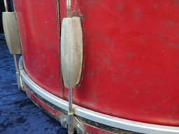 Slingerland Early " Radio King " 8.5 x 28 Sparkling Red Wood Bass Drum Serial #isi9351 Slingerland Early " Radio King " 8.5 x 28 Sparkling Red Wood Bass Drum Serial #isi9351