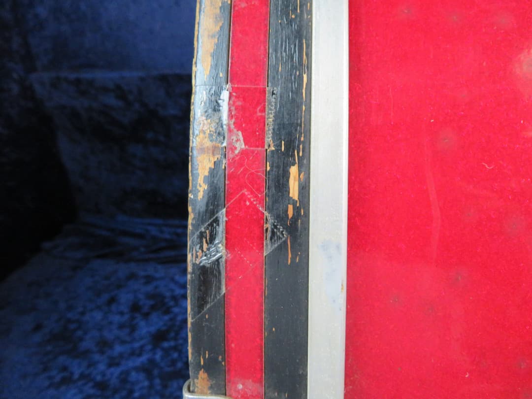 Slingerland Early " Radio King " 8.5 x 28 Sparkling Red Wood Bass Drum Serial #isi9351