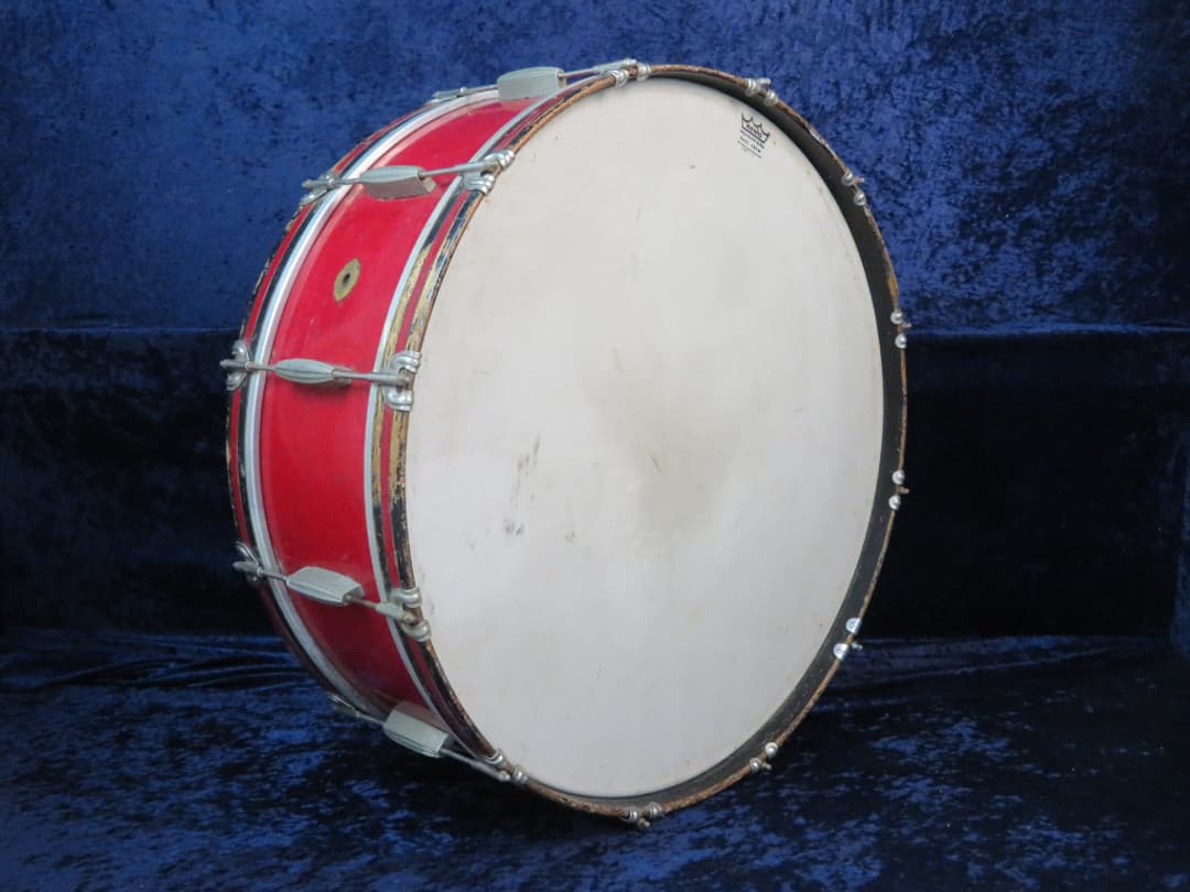 Slingerland Early " Radio King " 8.5 x 28 Sparkling Red Wood Bass Drum Serial #isi9351