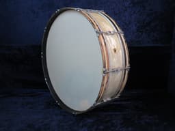 Ludwig Scotch 6 x 28 White Marine Pearl Wood Bass Drum Serial #713808 Ludwig Scotch 6 x 28 White Marine Pearl Wood Bass Drum Serial #713808