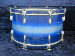 Slingerland 14 x 26 Blue and Silver Duco Wood Bass Drum Serial #isi9347 Slingerland 14 x 26 Blue and Silver Duco Wood Bass Drum Serial #isi9347