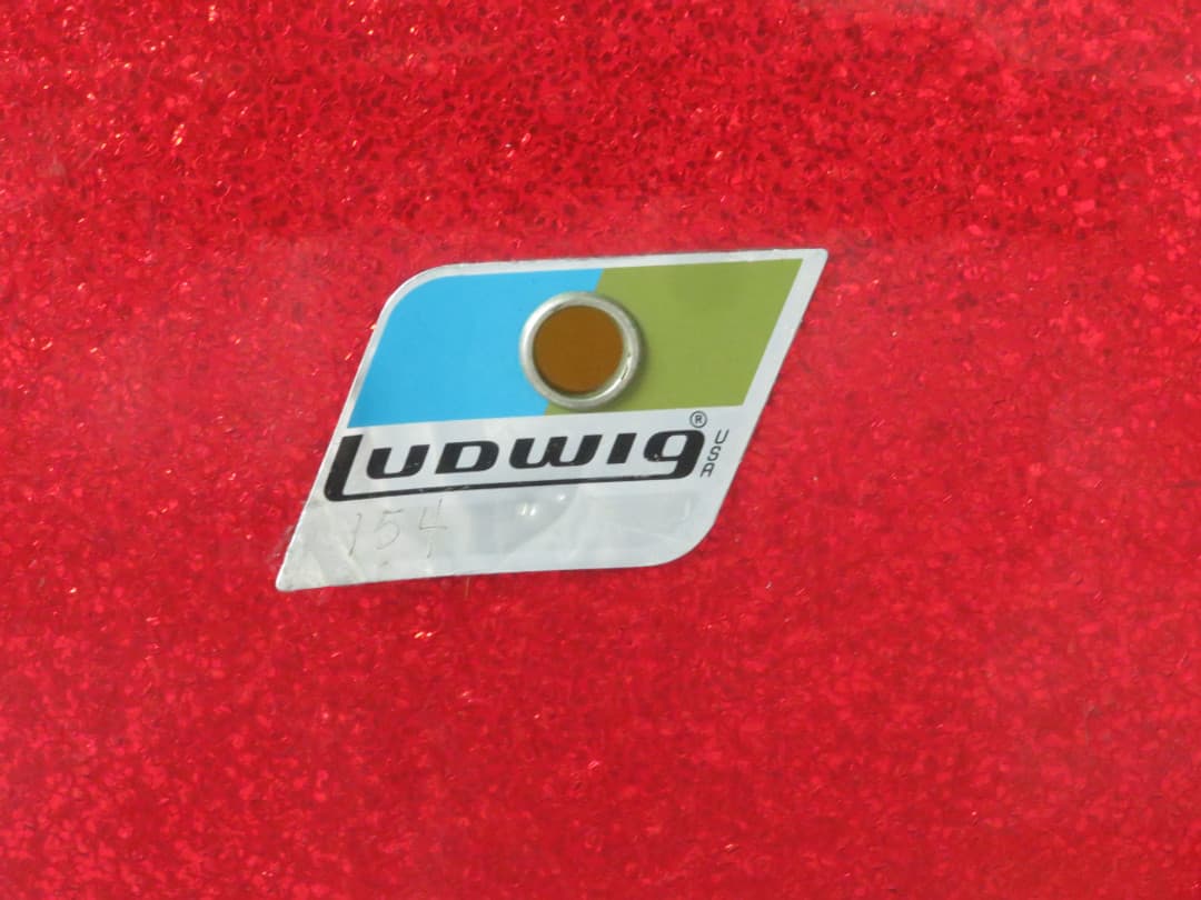 Ludwig 14 x 22 Red Sparkle Pearl Wood Bass Drum Serial #isi9344
