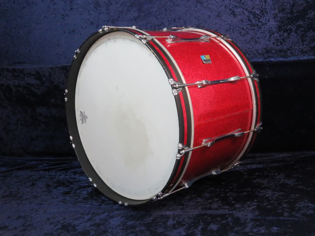 Ludwig 14 x 22 Red Sparkle Pearl Wood Bass Drum Serial #isi9344