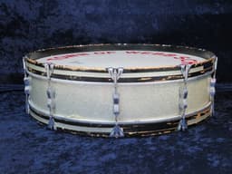Ludwig Scotch 6 x 28 Silver Sparkle Pearl Wood Bass Drum 1956 Serial #281541 Ludwig Scotch 6 x 28 Silver Sparkle Pearl Wood Bass Drum 1956 Serial #281541